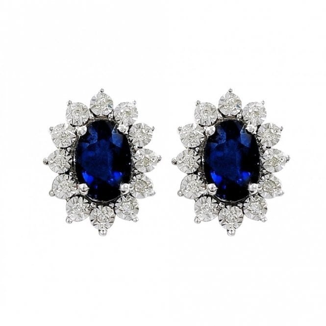 Gerry Browne Gold Sapphire & Diamond Earrings