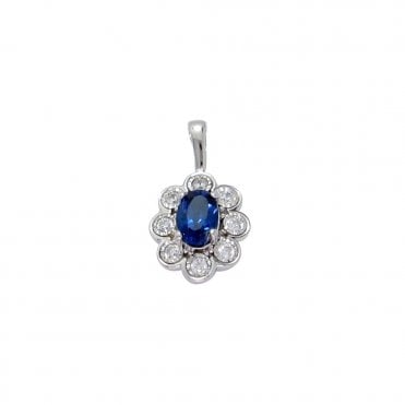 Sapphire & Diamond Pendant