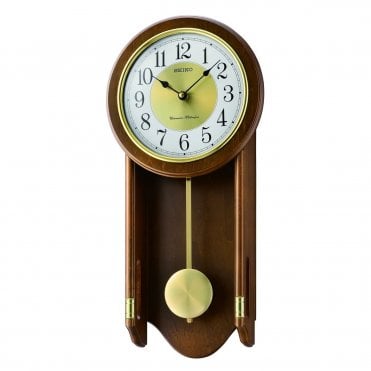 Dark Wood Pendlum Wall Clock