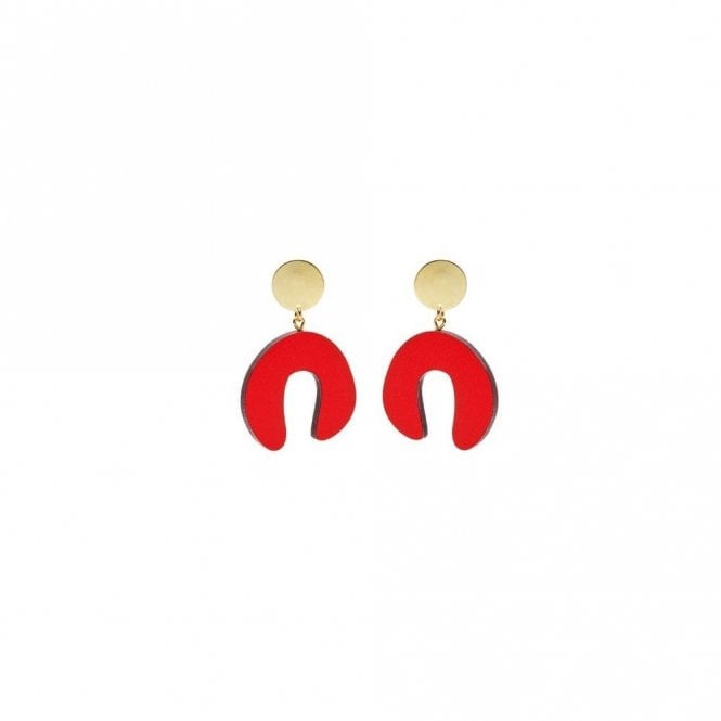 Shock of Grey  D Doodle Earrings