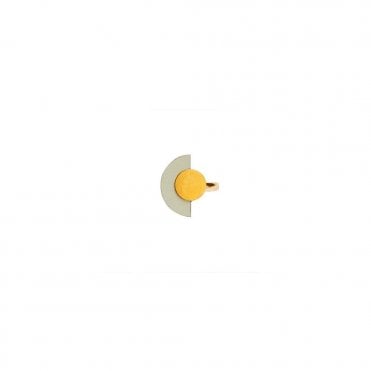 Shock of Grey Sage Green Moon Ring