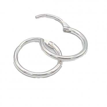 Silver 14mm Hoop Earrings