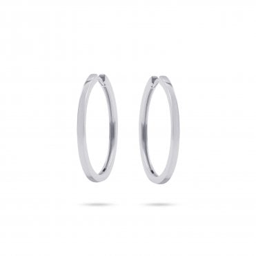 Silver 30mm Hoop Earring