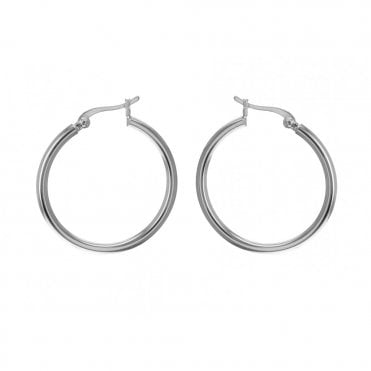 Silver 30mm Hoop Earrings