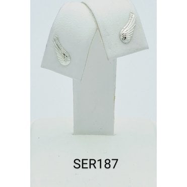 Silver Angel Wing Earrings