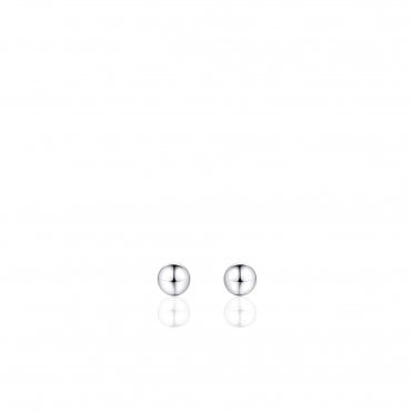 Silver Balll Stud Earring.