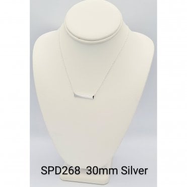 Silver Bar Engravable Pendant
