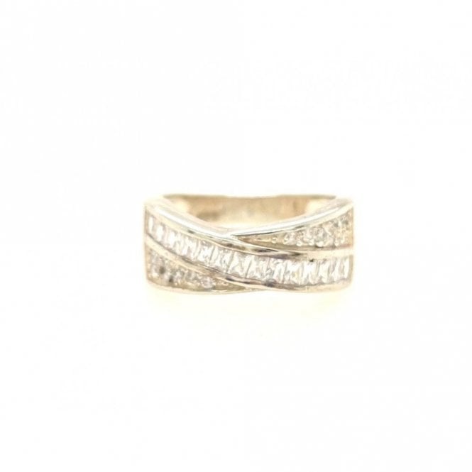 PURE Silver Silver Crossover Ring