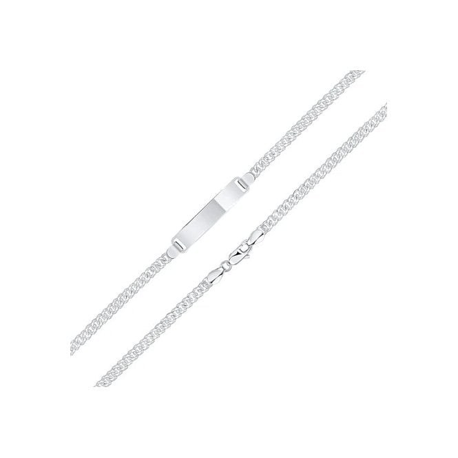 PURE Silver Silver Curb ID Bracelet