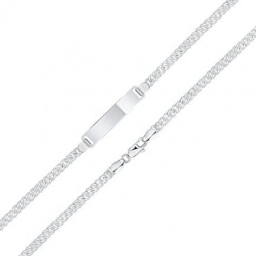 Silver Curb ID Bracelet