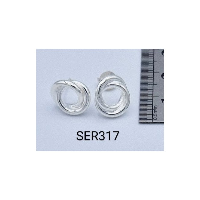 PURE Silver Silver Double Circle Earrings