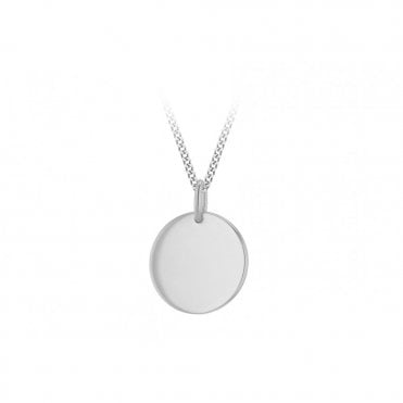 Silver Engravable Disc Pendant