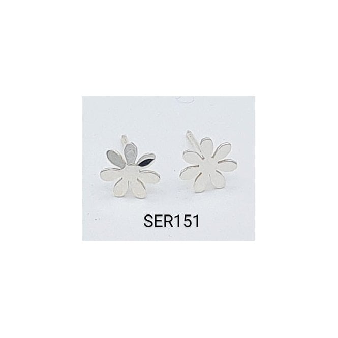 PURE Silver Silver Flower Earrrings