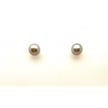 Silver Grey Pearl Earrings
