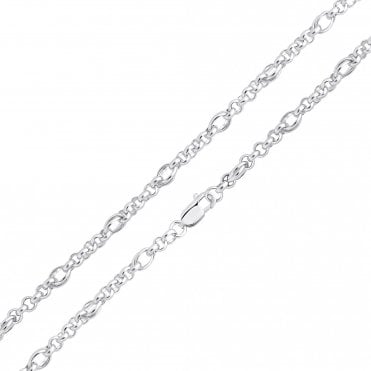 Silver Oval Round Belcher Bracelet