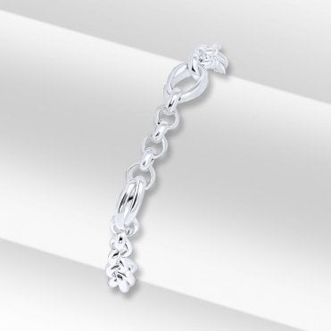 Silver Oval Twist Bracelet