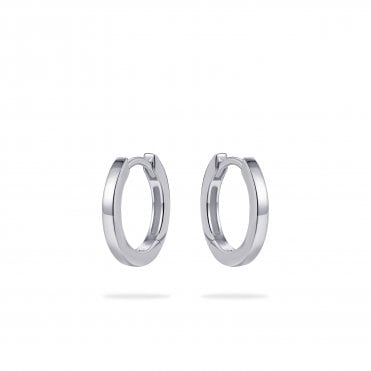 Silver Plain 15mm Hoop Earrings