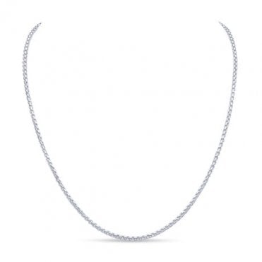 Silver Round Box Chain 22''