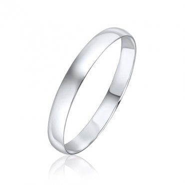 Silver Round Court Bangle