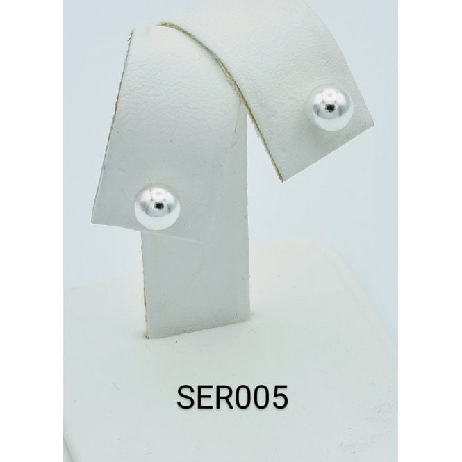 PURE Silver Silver Solid Balll Stud Earrings