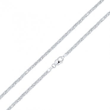 Silver Square Byzantine Bracelet