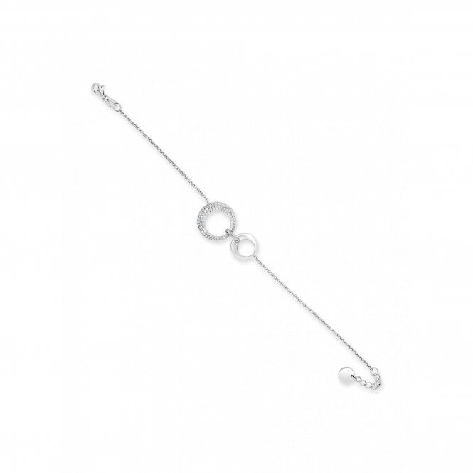 PURE Silver Silver Stone Set Bracelet