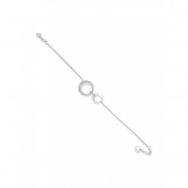 Silver Stone Set Bracelet