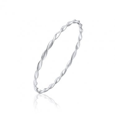 Silver Twist Bangle