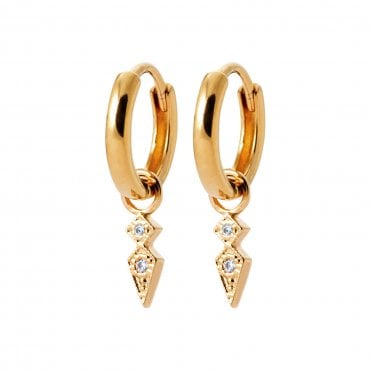 Small Hoop And Drop Earring