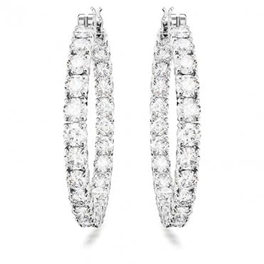 Stone Set Hoop Earrings