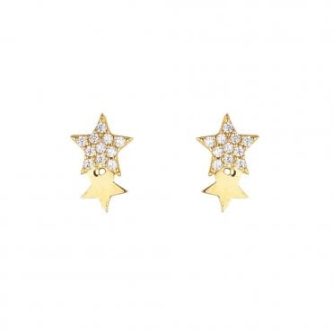 Stone Set Star Earrings