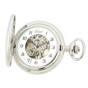 Telstar Mechanical 47mm HUnter Pocket Watch