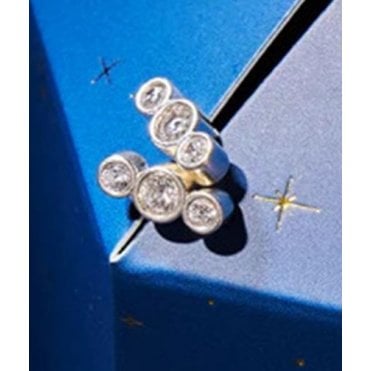 Three Cz Stone Earrings