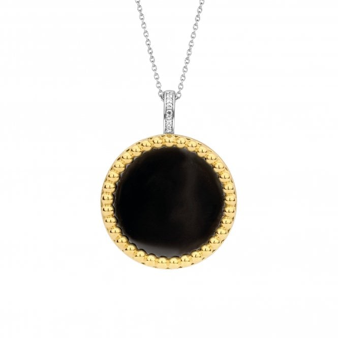 Ti Sento  Black Gold Pendant