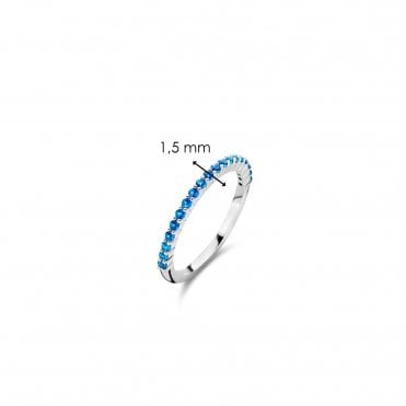 Ti Sento Blue Band Ring