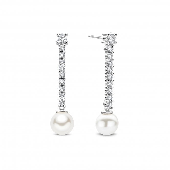 Ti Sento Cz Pearl Drop Earrings