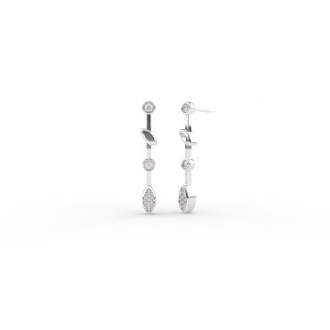 Ti Sento Leaf Drop Earrings