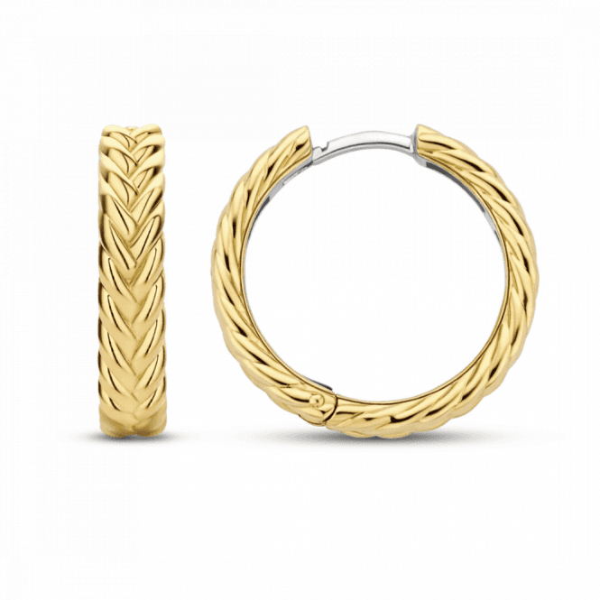 Ti Sento  Plait Hoop Earrings