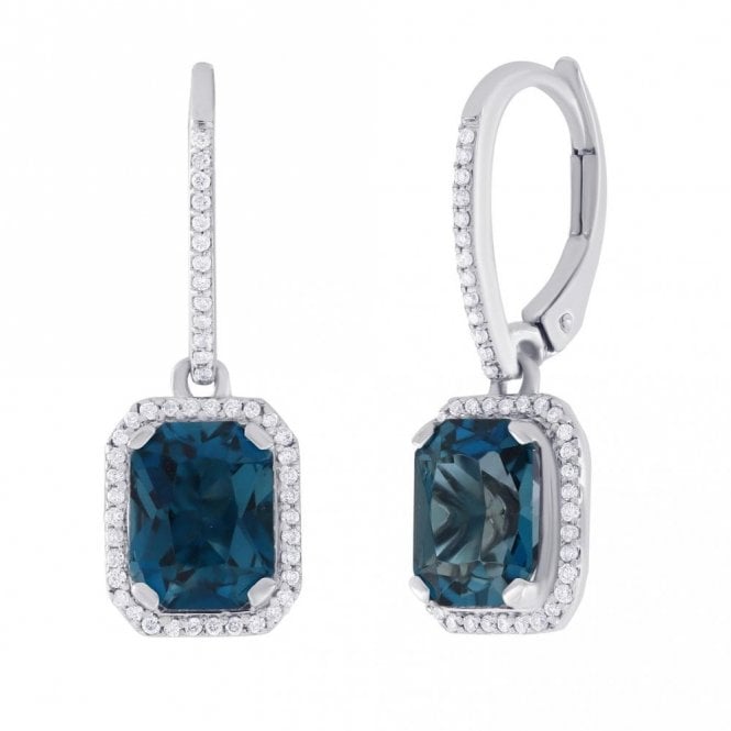 Gerry Browne Gold Topaz & Diamond Earrings