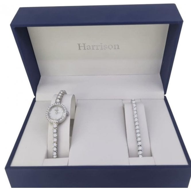 Yu Gemstones Watch & Tennis Bracelet Gift Set
